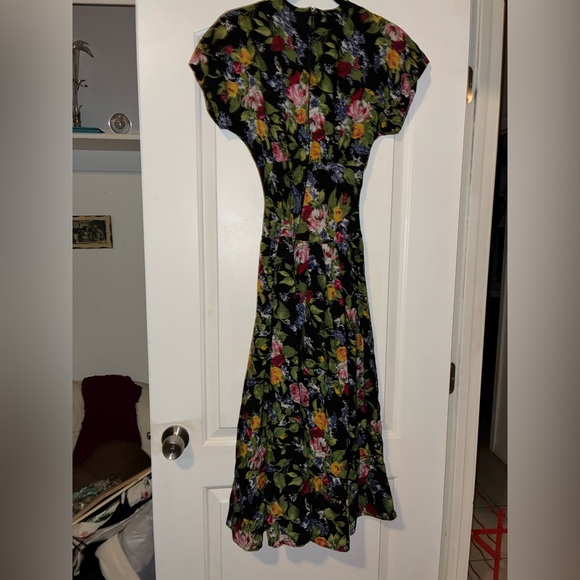 Scarlett Pink and Red Dolman Sleeve Sheath Maxi Dress - Picture 5 of 5